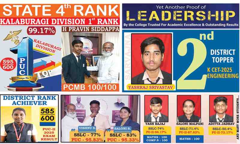 NEET & JEE results – top PU college Kalaburagi